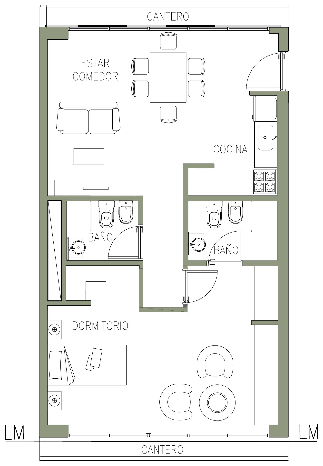 Plano del departamento 2° C