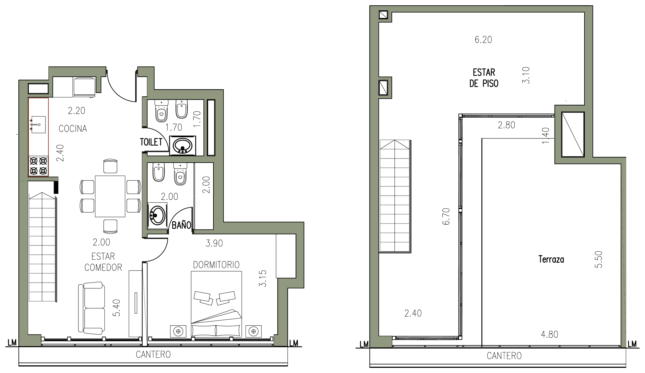 Plano del departamento 6-7° B